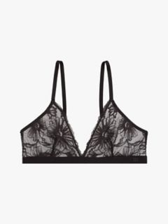 Lace Triangle Bra — Black 4