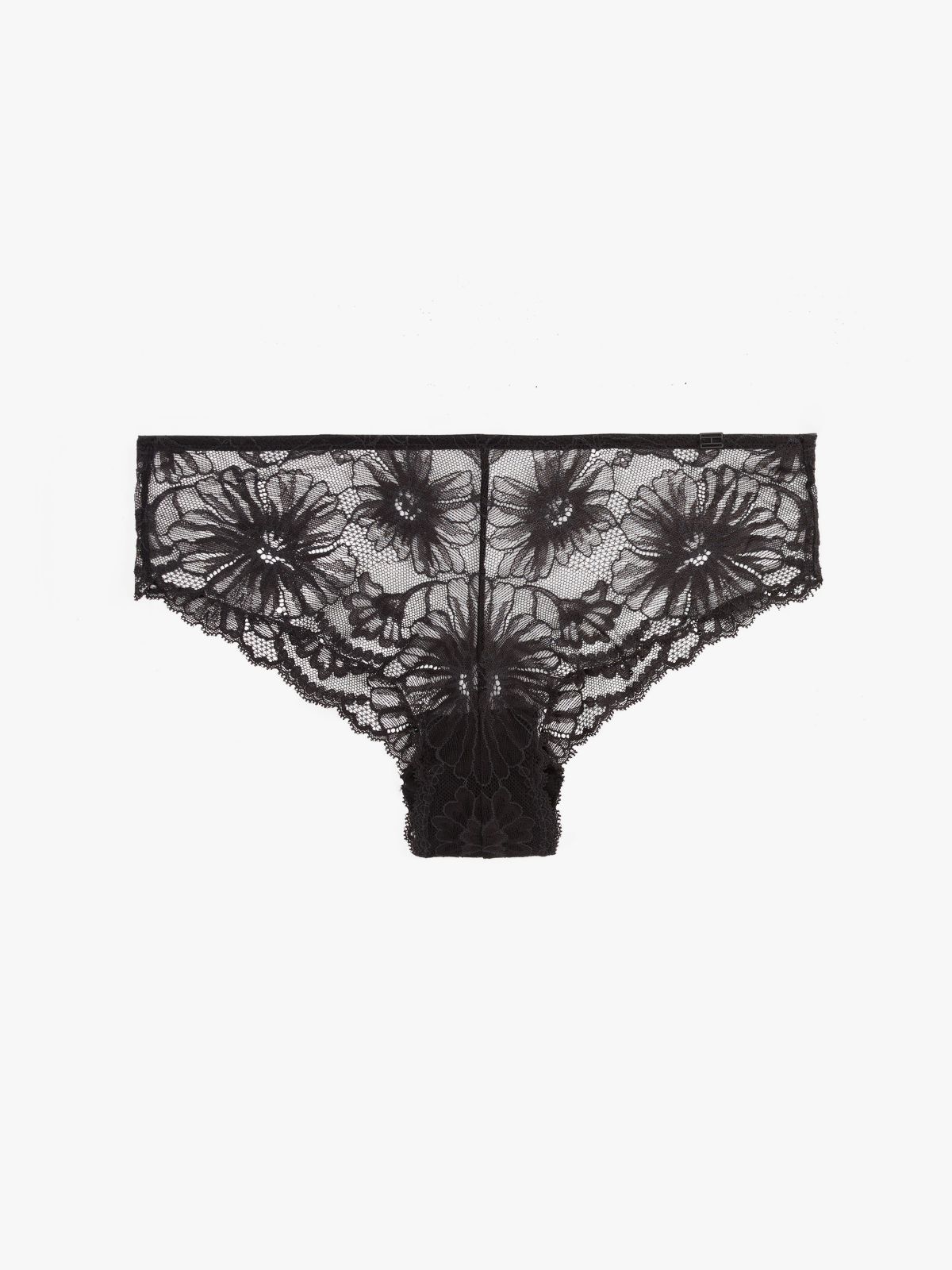 Lace Brazilian Bikini Panty — Black