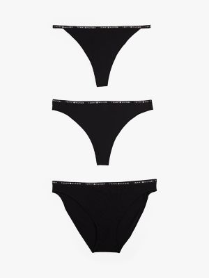 Mixed-Shape Panty 3-Pack, Black