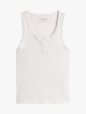 Пижамный комплект, борцовская спина, с шортами — Tommy Hilfiger, цвет: Ледяной серый меланжевый — фото 5