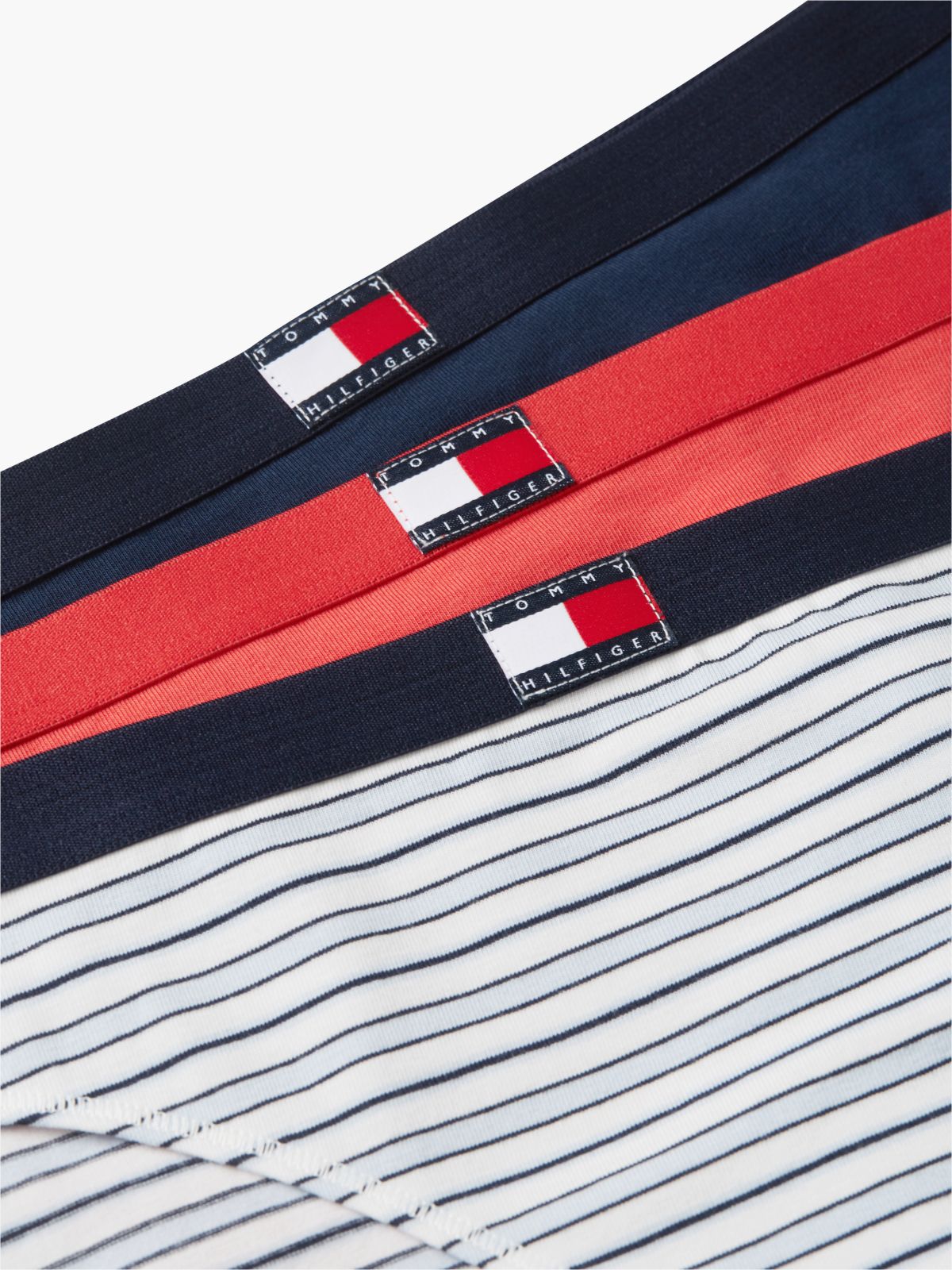 Flag Logo Bikini Brief 3-Pack — Blue Stripe / Navy