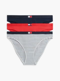 Flag Logo Bikini Brief 3-Pack — Blue Stripe / Navy 1