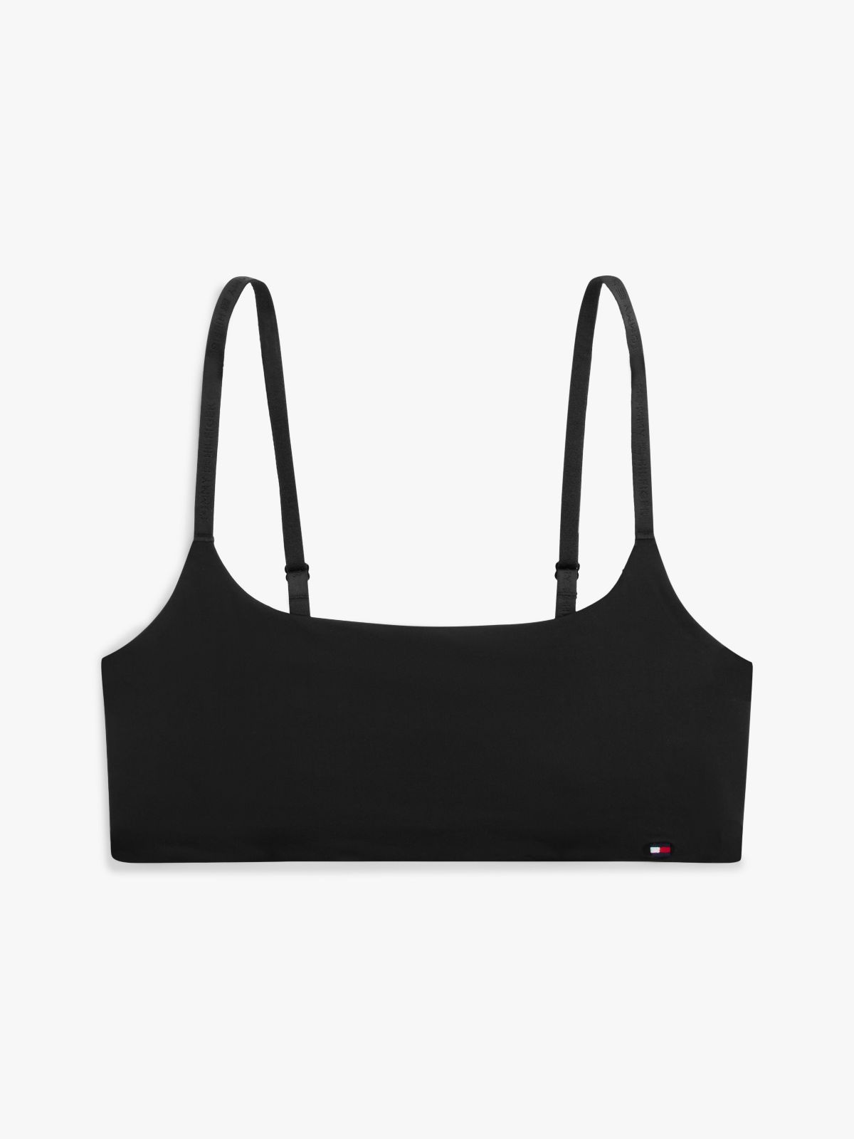 Wireless Scoop Neck Bralette — Black