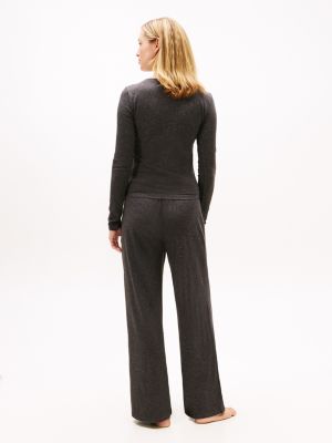 Женские брюки Tommy Hilfiger Shimmer Long Sleeve & Pant Sleep Set — фото 4