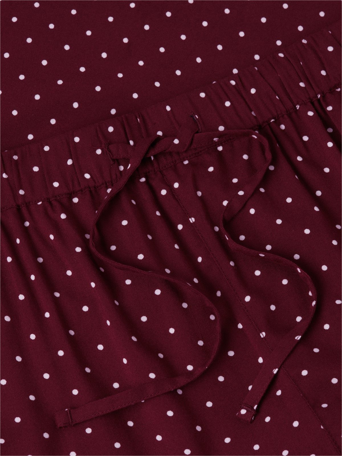 Lightweight Polka-Dot Sleep Pant — Polka Dot Burgundy