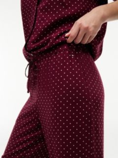 Lightweight Polka-Dot Sleep Pant — Polka Dot Burgundy 3