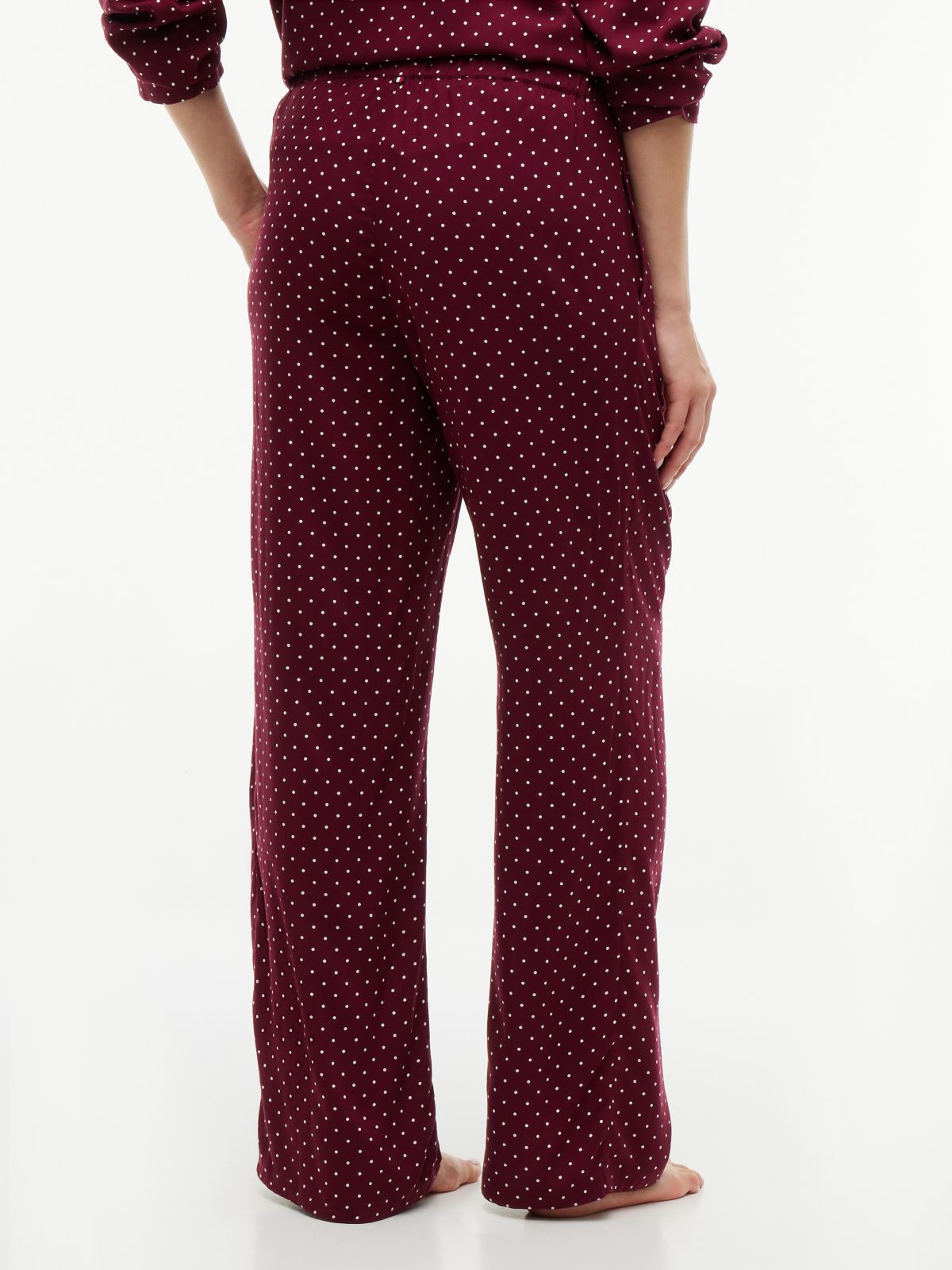 Lightweight Polka-Dot Sleep Pant — Polka Dot Burgundy