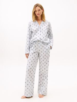 Crest Logo Pinstripe Poplin Sleep Pant, Ithaca Crest