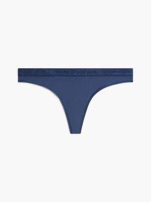 Трусы-стринги, модал, стрейч — Tommy Hilfiger, цвет: Морской — фото 5