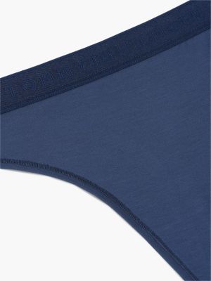 Трусы-стринги, модал, стрейч — Tommy Hilfiger, цвет: Морской — фото 6
