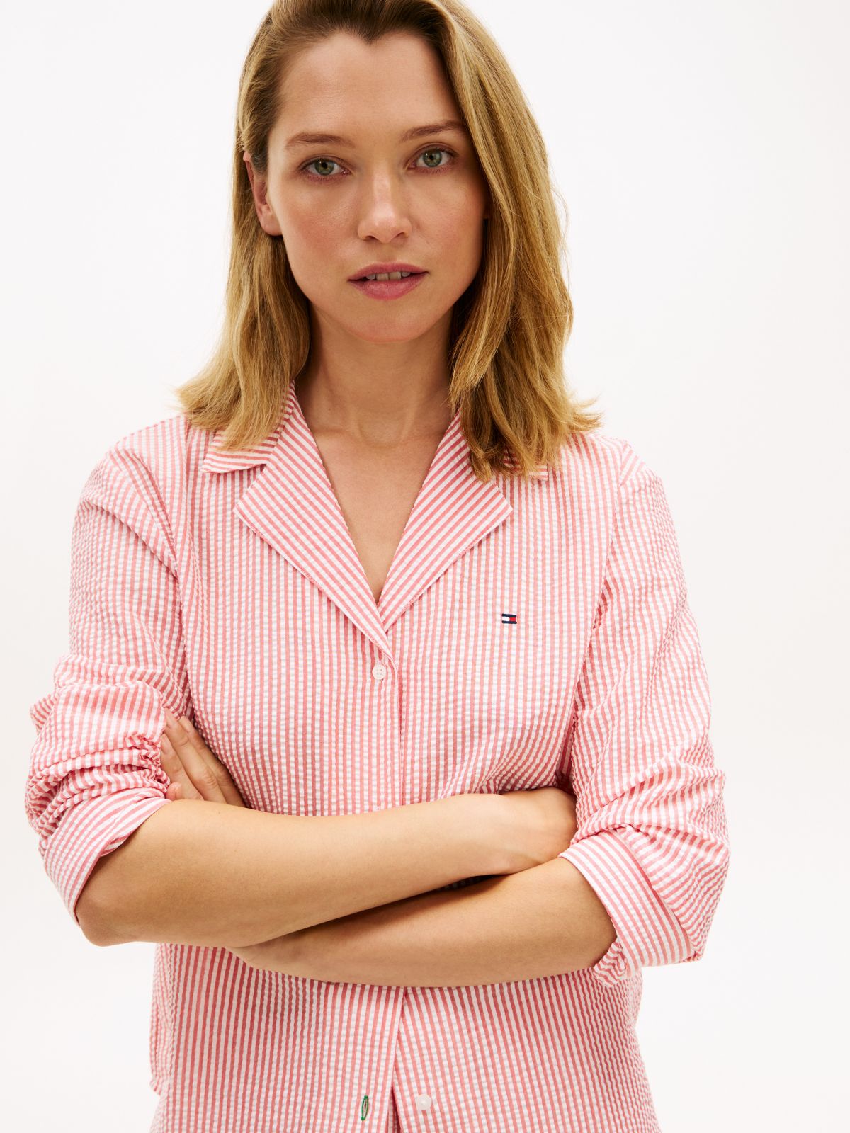 Stripe Seersucker Sleep Shirt — Ithaca Fireworks