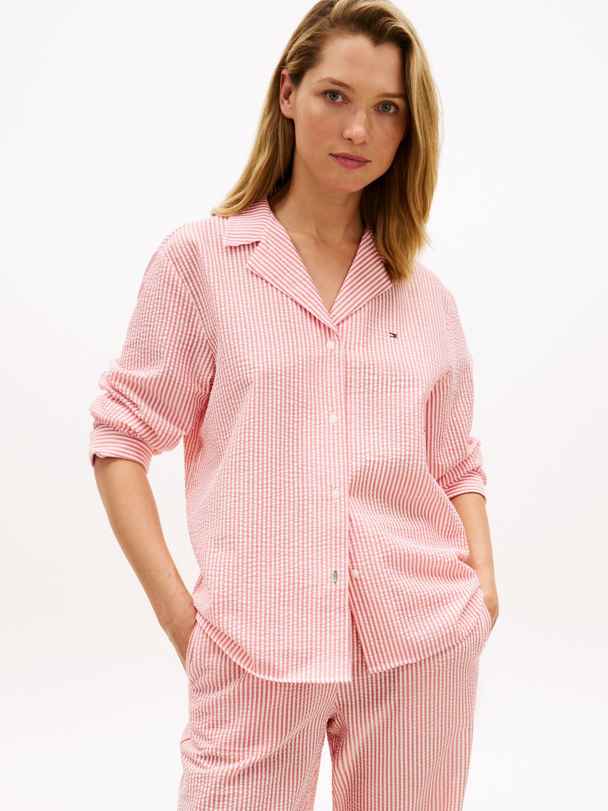 Stripe Seersucker Sleep Shirt — Ithaca Fireworks