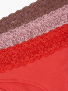 Lace-Trim Bikini Brief 3-Pack — Rose / Cherry 8
