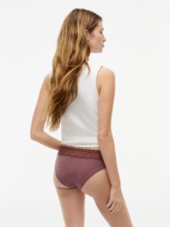 Lace-Trim Bikini Brief 3-Pack — Rose / Cherry 5