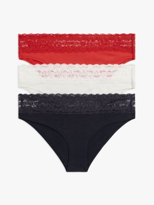 Lace-Trim Bikini Brief 3-Pack