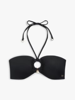 O-Ring Halter Bandeau Bikini Top — Black 5