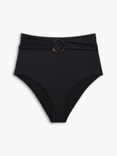 O-Ring High-Rise Bikini Bottom — Black 5