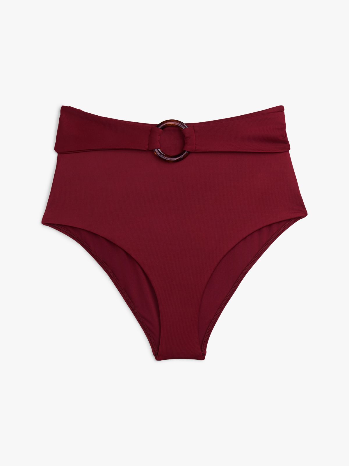 O-Ring High-Rise Bikini Bottom — Liberty Red