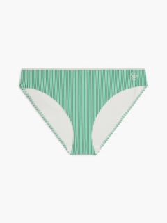 Striped Seersucker Bikini Bottom — Ithaca Jade Wink/ White 5
