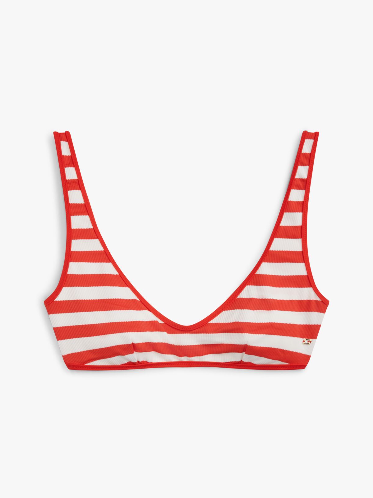 Stripe Scoop Neck Bikini Top — Stripe Fireworks/Calico