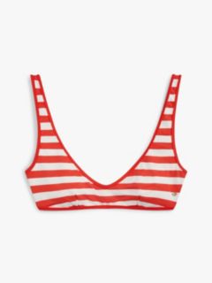 Stripe Scoop Neck Bikini Top — Stripe Fireworks/Calico 5