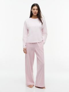 Jersey T-Shirt & Pant Sleep Set — Pink / Striped Rose 1