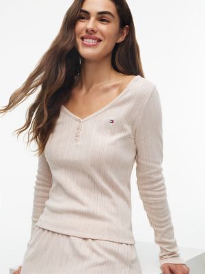 Пижамный комплект, ажурная вязка — Tommy Hilfiger, цвет: Cashmere Creme — фото 2