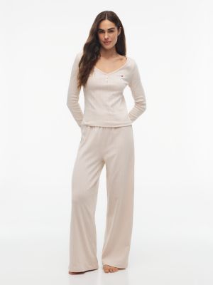 Пижамный комплект, ажурная вязка — Tommy Hilfiger, цвет: Cashmere Creme
