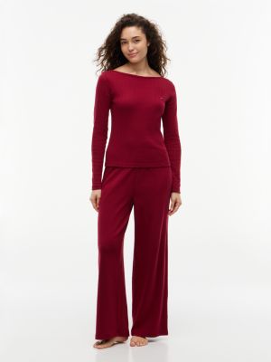 Pointelle Pajama & Scrunchie Gift Set, Rouge