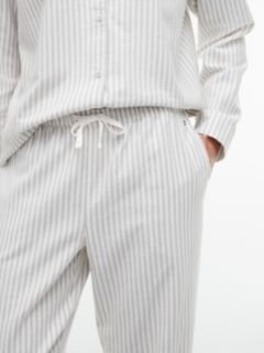 Striped Flannel Shirt & Pant Sleep Set — Flannel Stripe Grey 2