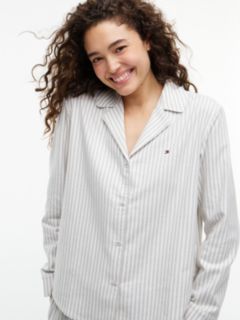 Striped Flannel Shirt & Pant Sleep Set — Flannel Stripe Grey 3