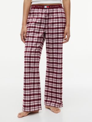 Пижамные брюки Plaid, фланель — Tommy Hilfiger, цвет: Светлый розовый клетчатый — фото 2