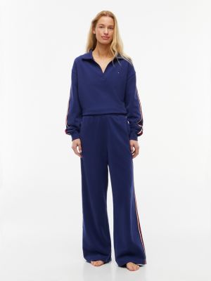 Пижамные брюки Signature, махра, в полоску — Tommy Hilfiger, цвет: Синий чернильный — фото 2