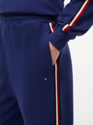 Пижамные брюки Signature, махра, в полоску — Tommy Hilfiger, цвет: Синий чернильный — фото 3