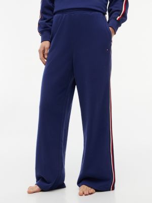 Signature Stripe Terry Sleep Pant, Blue Ink