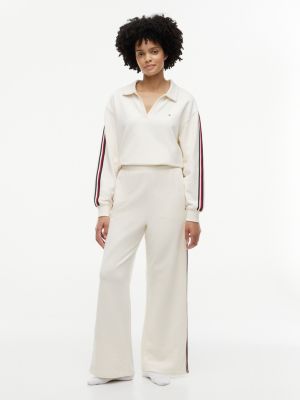 Signature Stripe Terry Sleep Pant, Ivory Petal