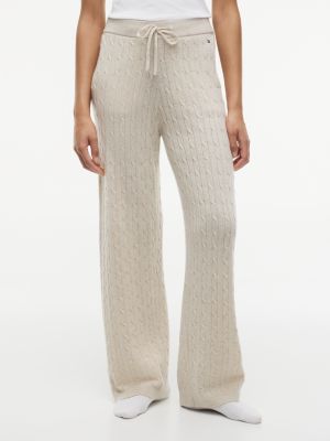 Женские брюки Tommy Hilfiger Cable Knit Wool-Blend Lounge Pant, цвет: Меланжевый — фото 2