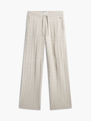 Женские брюки Tommy Hilfiger Cable Knit Wool-Blend Lounge Pant, цвет: Меланжевый — фото 5