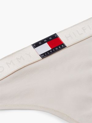 Трусы-стринги Shimmer, хлопок, стрейч — Tommy Hilfiger, цвет: Cashmere Creme — фото 6
