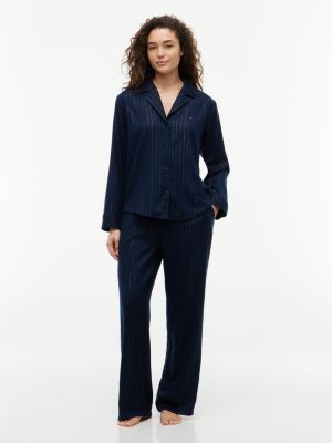 Пижамный комплект Shimmer, в полоску — Tommy Hilfiger, цвет: Тёмно-синий