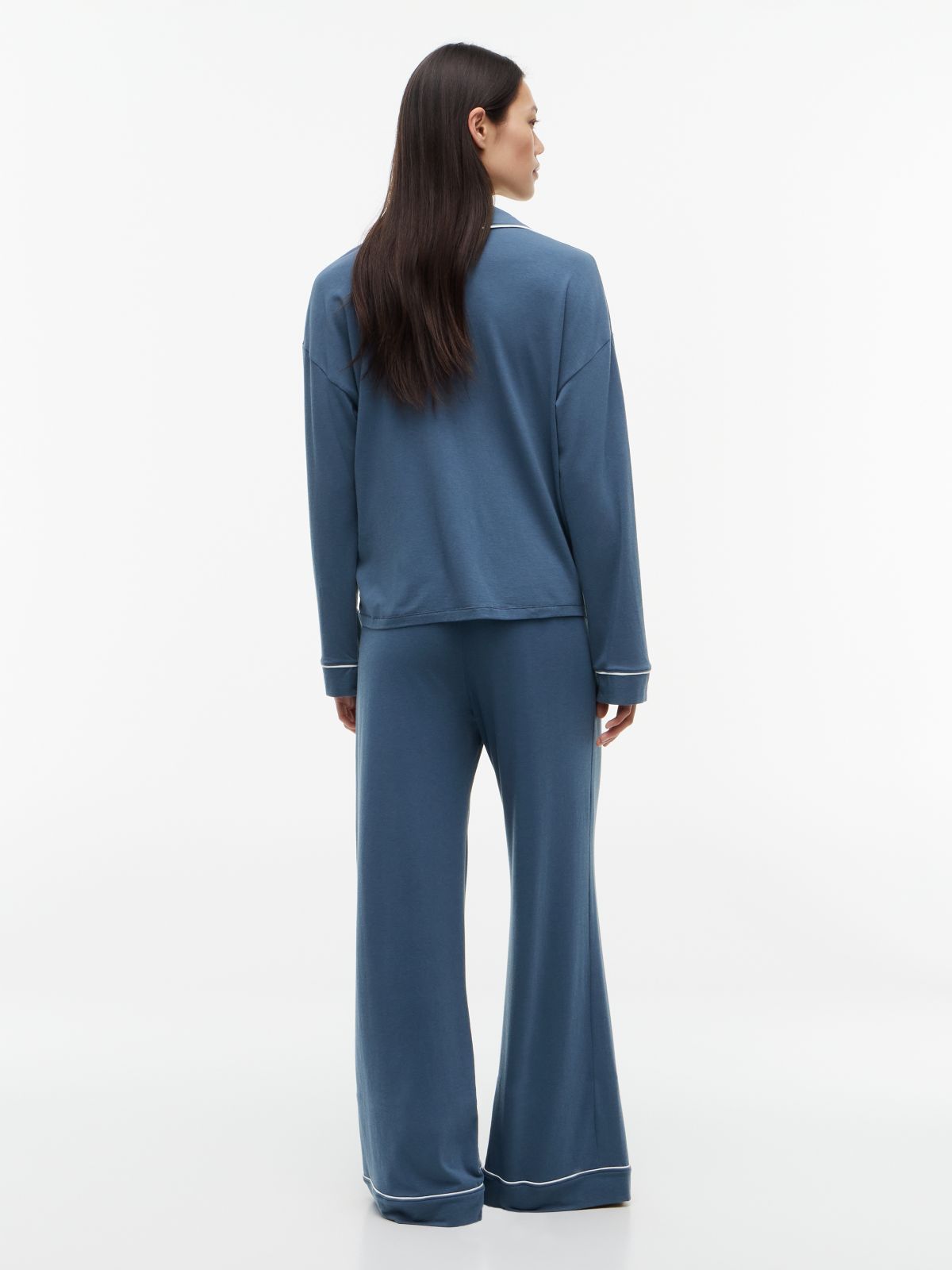 Jersey Shirt & Pant Sleep Set — Aegean Sea