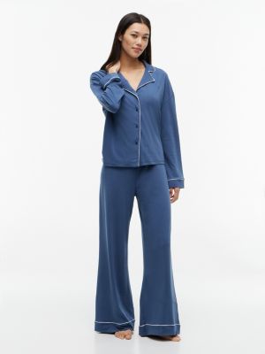 Jersey Shirt & Pant Sleep Set, Aegean Sea