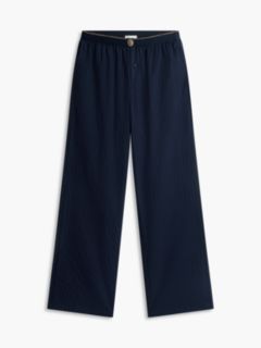 Crest Logo Dobby Shirt & Pant Sleep Set — Woven Stripe 6