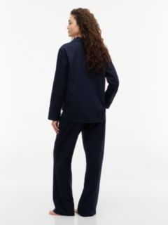 Crest Logo Dobby Shirt & Pant Sleep Set — Woven Stripe 4