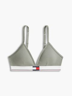 Varsity Rib-Knit Triangle Bralette — Utility Sage 5