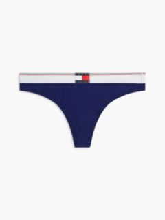 Varsity Rib-Knit Thong — Blue Ink 5