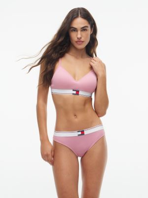 Varsity Rib-Knit Thong, Little Rosey