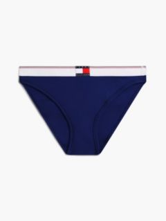 Varsity Rib-Knit Bikini Brief — Blue Ink 5