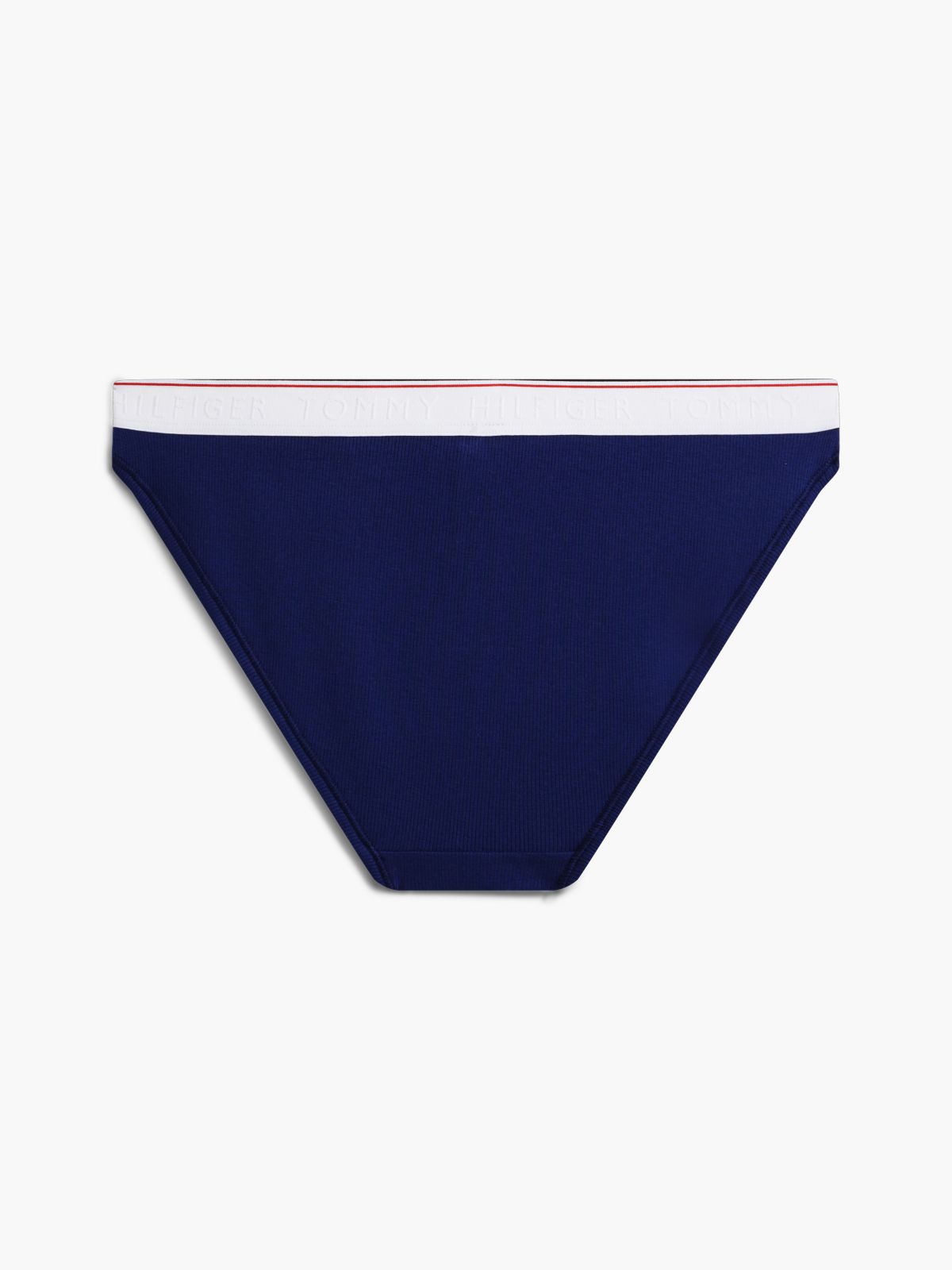 Varsity Rib-Knit Bikini Brief — Blue Ink