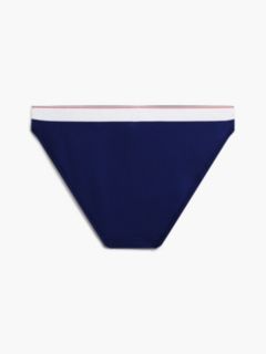 Varsity Rib-Knit Bikini Brief — Blue Ink 6